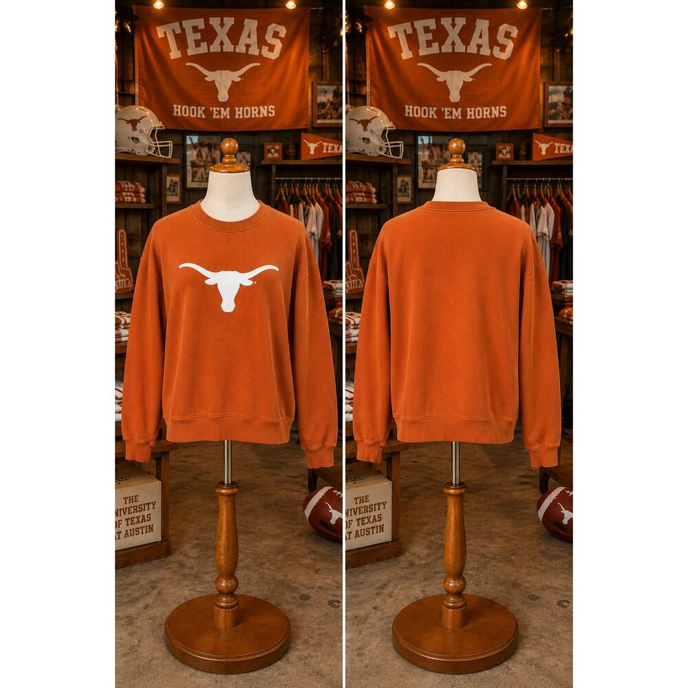 Vintage Texas Longhorns Red Oak Crewneck Sweatshirt XL Burnt Orange